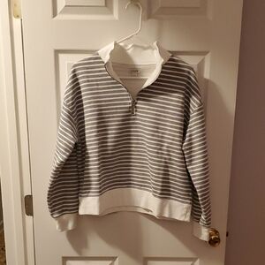 J. Crew White Fleece Pullover